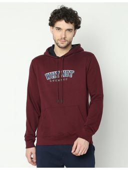 R&B - Men Fleece Purple Graphic Hoodie