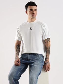 Calvin Klein - Men'S White Logo Regular Fit Cotton T-Shirt