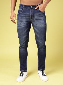 RIGO - Men Dark Blue Denim Straight Jeans