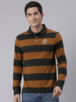 Classic Polo - Men'S Multicolour Slim Fit Colorblock Cotton Polo T-Shirt