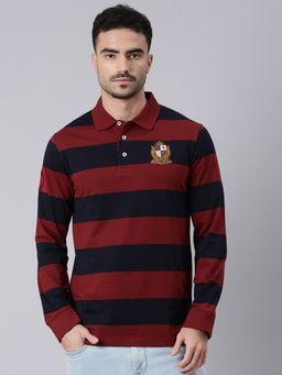 Classic Polo - Men'S Multicolour Slim Fit Colorblock Cotton Polo T-Shirt