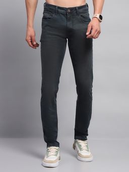 Monte Carlo - Men Solid Blue Denim Skinny Jeans