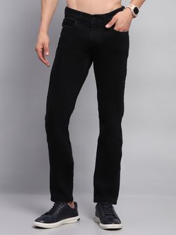 Monte Carlo - Men Solid Black Denim Slim Fit Jeans