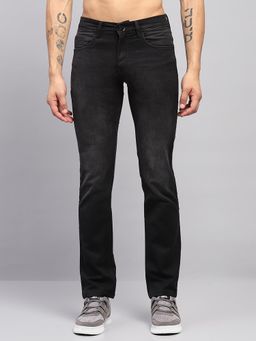 Monte Carlo - Men Solid Black Denim Slim Fit Jeans