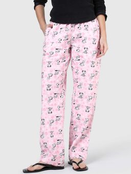 Bewakoof - Womens Rose Shadow Snoopy All Over Printed Pyjama