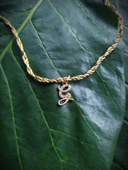 Digital Dress Room - Letter G Name Rakhi Designs Personalized Alphabet Gold Plated Customized Ad