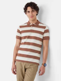 max - Orange Striped Polo T-Shirt