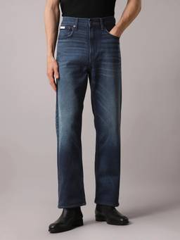 Calvin Klein - Blue Mid-Wash Relaxed Fit Mid Rise Jeans