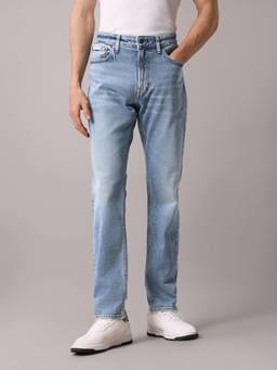 Calvin Klein - Blue Mid-Wash Slim Fit Mid Rise Jeans