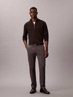 Calvin Klein - Grey Slim Fit Solid Mid Rise Trouser