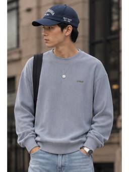 Parcel Yard - Grey Full Sleeve Round Neck Pre Winter Sweatshirt