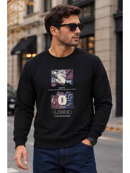 Parcel Yard - Black Full Sleeve Round Neck Pre Winter Sweatshirt