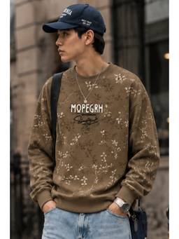 Parcel Yard - Brown Full Sleeve Round Neck Pre Winter Sweatshirt