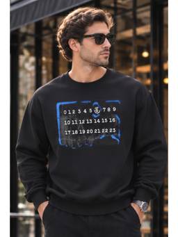 Parcel Yard - Black Full Sleeve Round Neck Sweatshirt