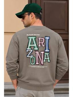Parcel Yard - Beige Full Sleeve Round Neck Sweatshirt