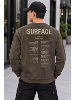 Parcel Yard - Brown Full Sleeve Round Neck Sweatshirt