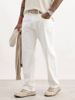 WROGN - White Solid Anti Fit Denim Jeans