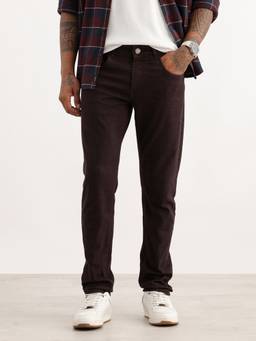 WROGN - Brown Solid Skinny Fit Denim Jeans