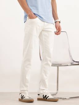 WROGN - White Solid Slim Fit Denim Jeans