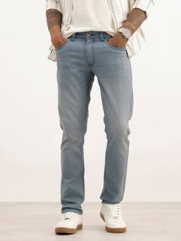 WROGN - Blue Solid Slim Fit Denim Jeans