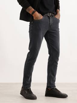 WROGN - Grey Contrast Stitch Slim Tapered Fit Denim Jeans