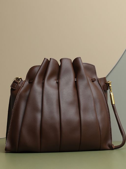 Shoulder Bag Brown Structured Bag Saint G Tan Leather Structured