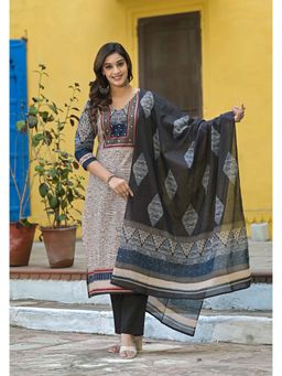 Autumnlane - Multi-Color Printed Kurta with Pant and Dupatta (Set of 3)