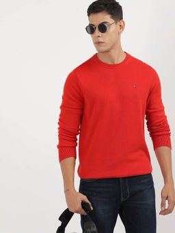 Tommy Hilfiger - Mens Orange Color Sweatshirt