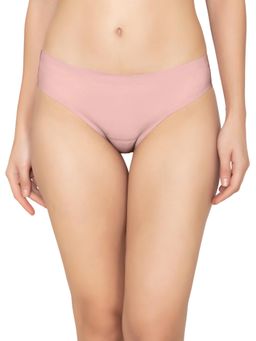 Amante - Silicon Flock Low Rise Bikini Vanish Panty - Pink
