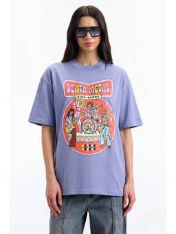 Bonkers Corner - Blue Death Metal Oversized T-shirt