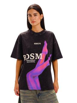 Bonkers Corner - Black B.D.S.M Oversized T-shirt