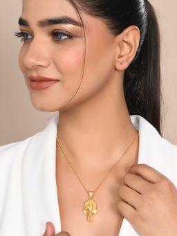 Silvermerc Designs - Majestic Elephant Pendant Necklace Gold