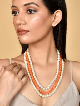 Silvermerc Designs - Gold-Plated Pearls Layered Necklace White