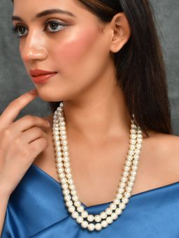 Silvermerc Designs - Pearl Gold Plated Necklace White