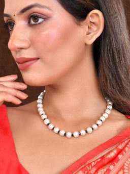 Silvermerc Designs - White Pearl Necklace For Women