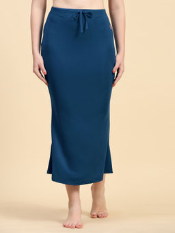 Trendmalls - Lycra Spandex Saree Shapewear Petticoat For Women Blue