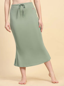 Trendmalls - Lycra Spandex Saree Shapewear Petticoat For Women Green