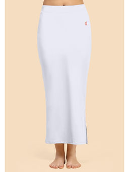 Trendmalls - Lycra Spandex Saree Shapewear Petticoat For Women White