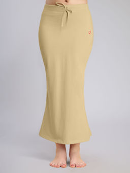 Trendmalls - Womens Lycra Spandex Fish Cut Saree Shapewear Petticoat Beige