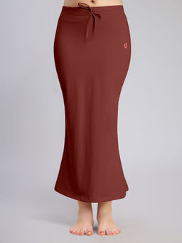 Trendmalls - Womens Lycra Spandex Fish Cut Saree Shapewear Petticoat Maroon