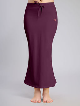 Trendmalls - Womens Lycra Spandex Fish Cut Saree Shapewear Petticoat Burgundy