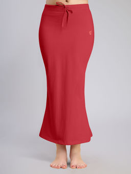 Trendmalls - Womens Lycra Spandex Fish Cut Saree Shapewear Petticoat Red