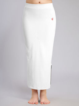 Trendmalls - Lycra Spandex Saree Shapewear Petticoat For Women White