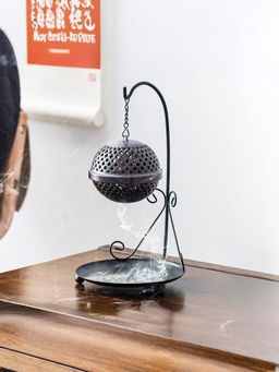 Ekhasa - Ceramic Dhoop Dani Burner for Home, Puja, Sambrani Dhoop Stand & Oud Burner