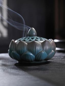 Ekhasa - Ceramic Dhoop Dani Burner for Home, Puja, Sambrani Holder & Incense Oud Burner
