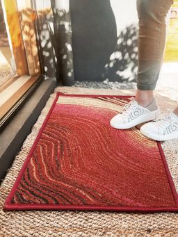 BIANCA - Red Highly Durable Anti Slip Door Mat (L)