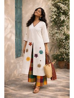 Gulaal - Multi-Coloured Patch Work Kurta with Palazzo