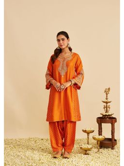 Sheetal Batra - Orange Short Kurta with Salwar