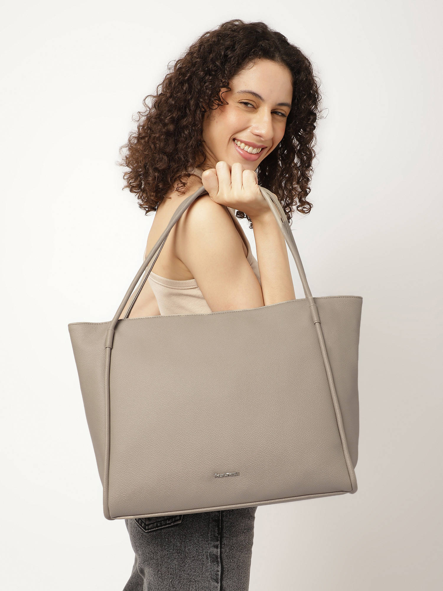 Grey Trendy Essential Handbag (L)