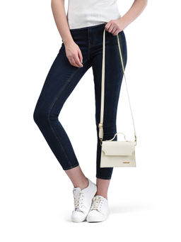 Fastrack - White Mini Glam Structured Sling Bag (S)